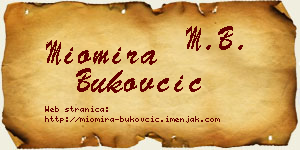 Miomira Bukovčić vizit kartica